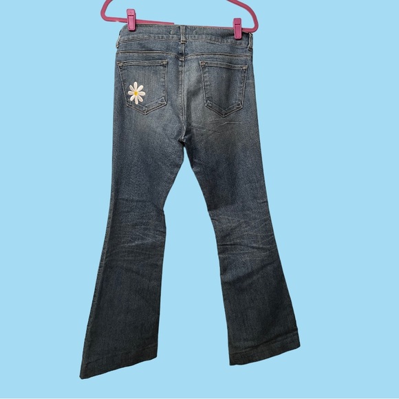 J Brand flare jeans with Daisy patches. GROOVY - Picture 3 of 7